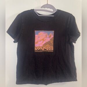 Vans Black Tee with Desert Graphic